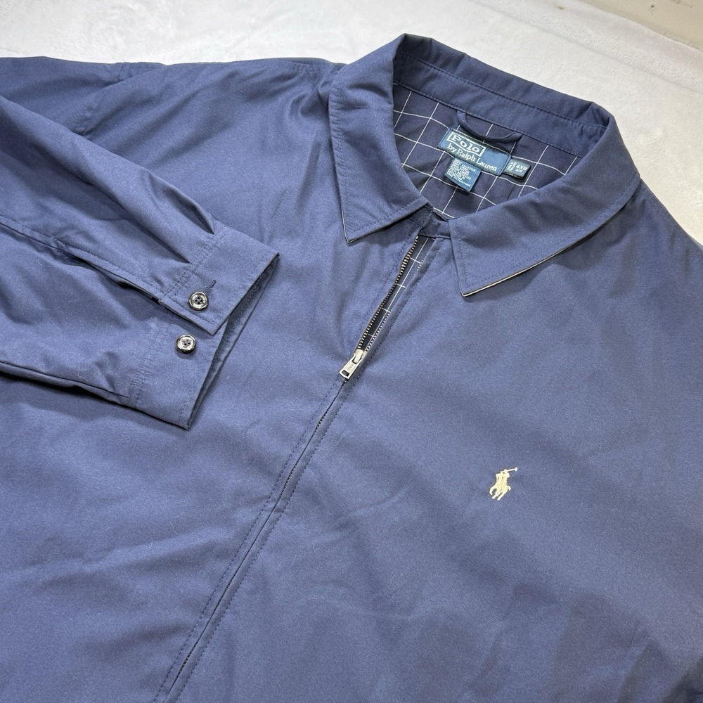 Polo Ralph Lauren Mens 4XB Harrington Bomber Jacket Navy Blue Big Pony Full Zip